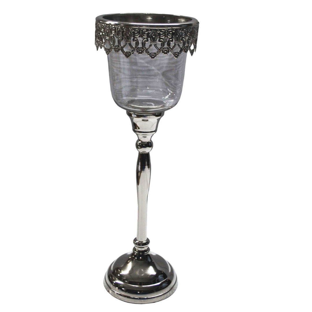 BOUGEOIR PHOTOPHOTRE VERRE MERCURISE PRESTIGE 11,43X33,02 CM BOUGEOIR PHOTOPHOTRE VERRE MERCURISE PRESTIGE 11,43X33,02 CM