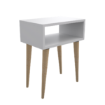 TABLE CHEVET COL BLANC
