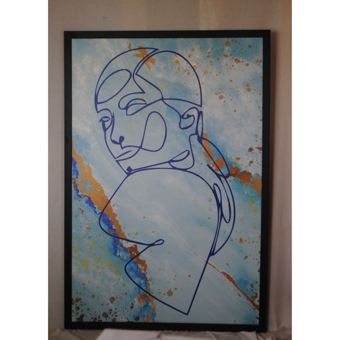 CHASSIS TOILE AV CADRE VISAGE 120X80 CM