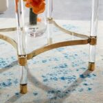 TABLE DE PRESENTATION CARRE DOREE VERRE NOIR