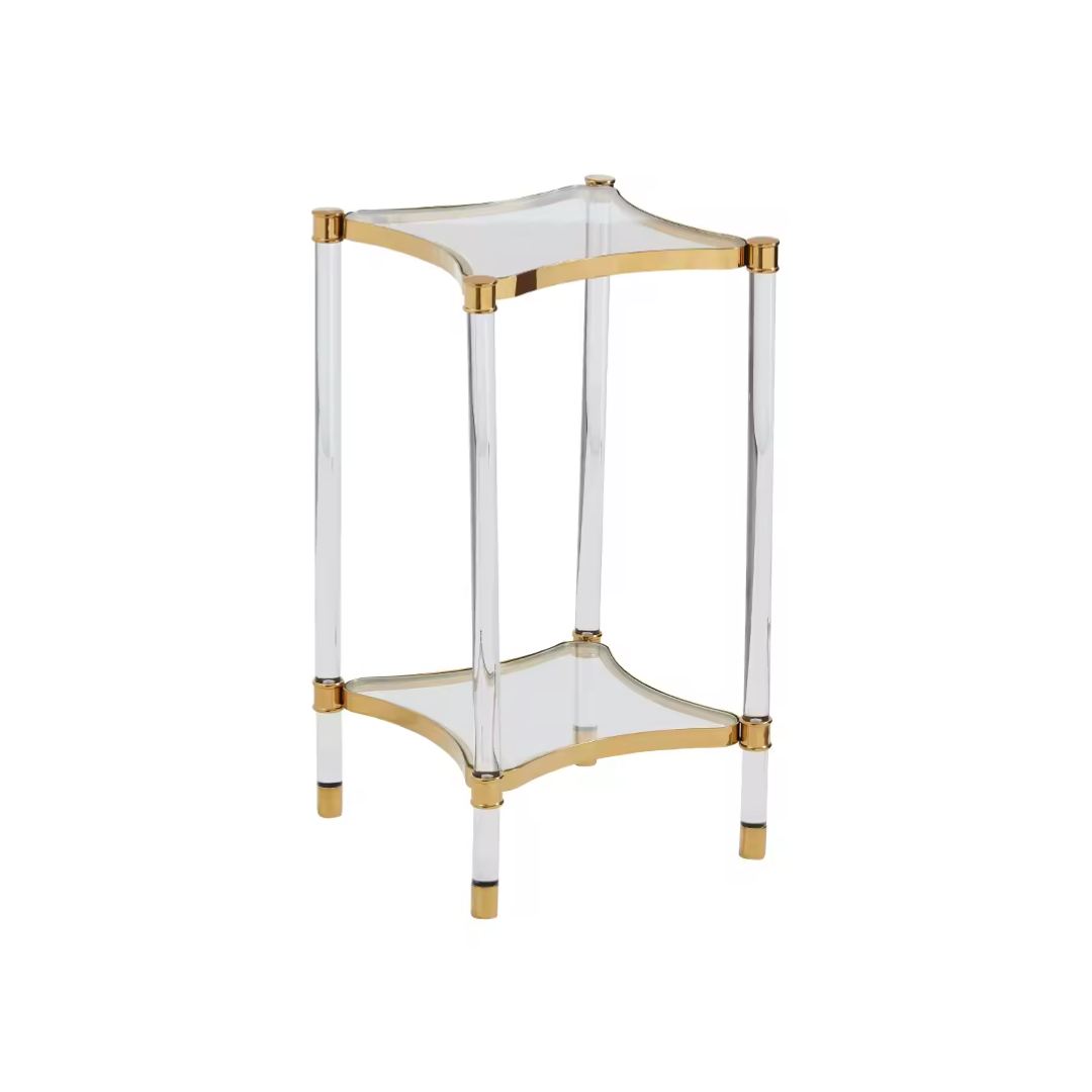 TABLE DE PRESENTATION CARRE DOREE VERRE NOIR TABLE DE PRESENTATION CARRE DOREE VERRE NOIR