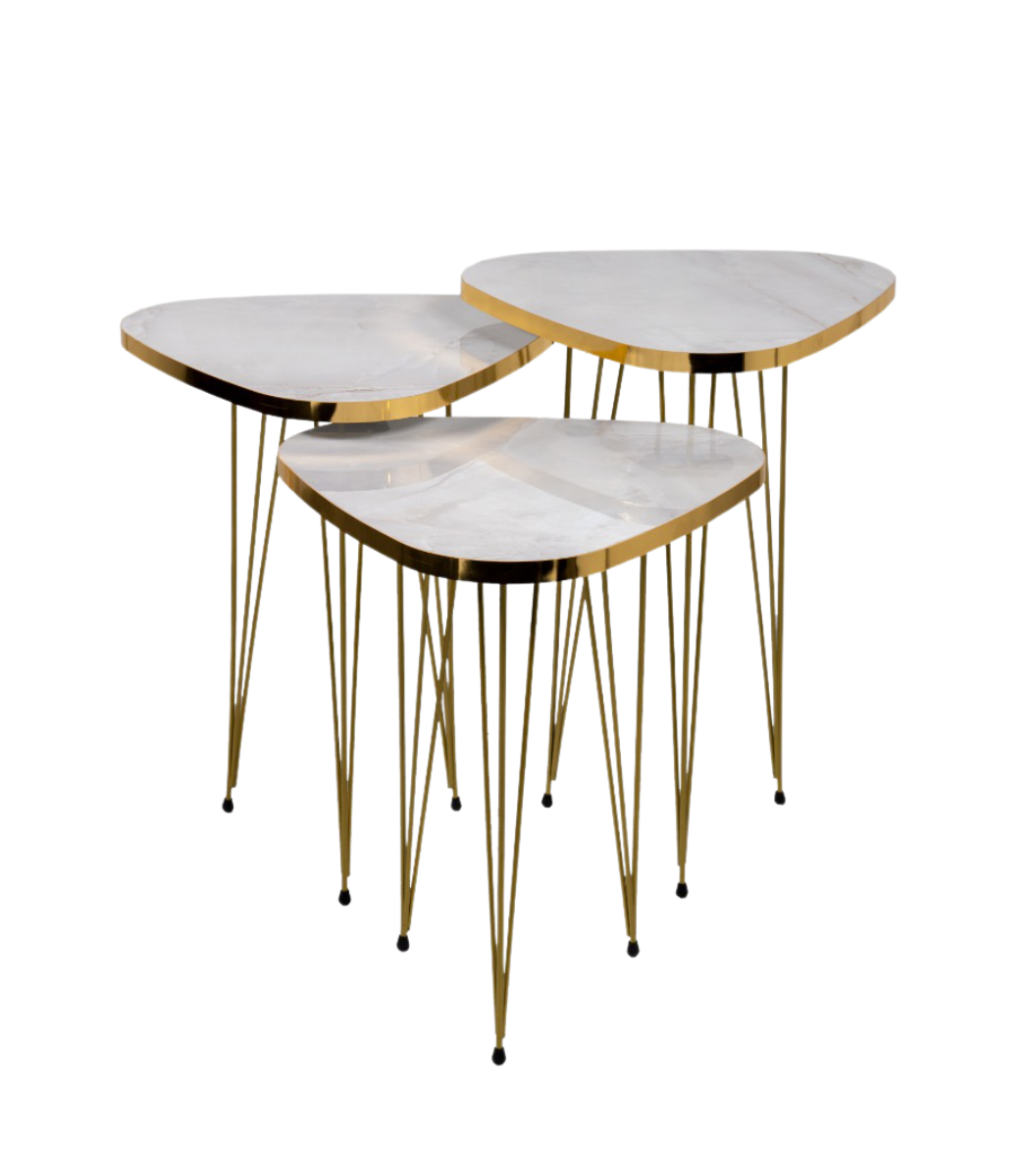 TABLE GIGOGNE BLANC PIED DORE TABLE GIGOGNE BLANC PIED DORE
