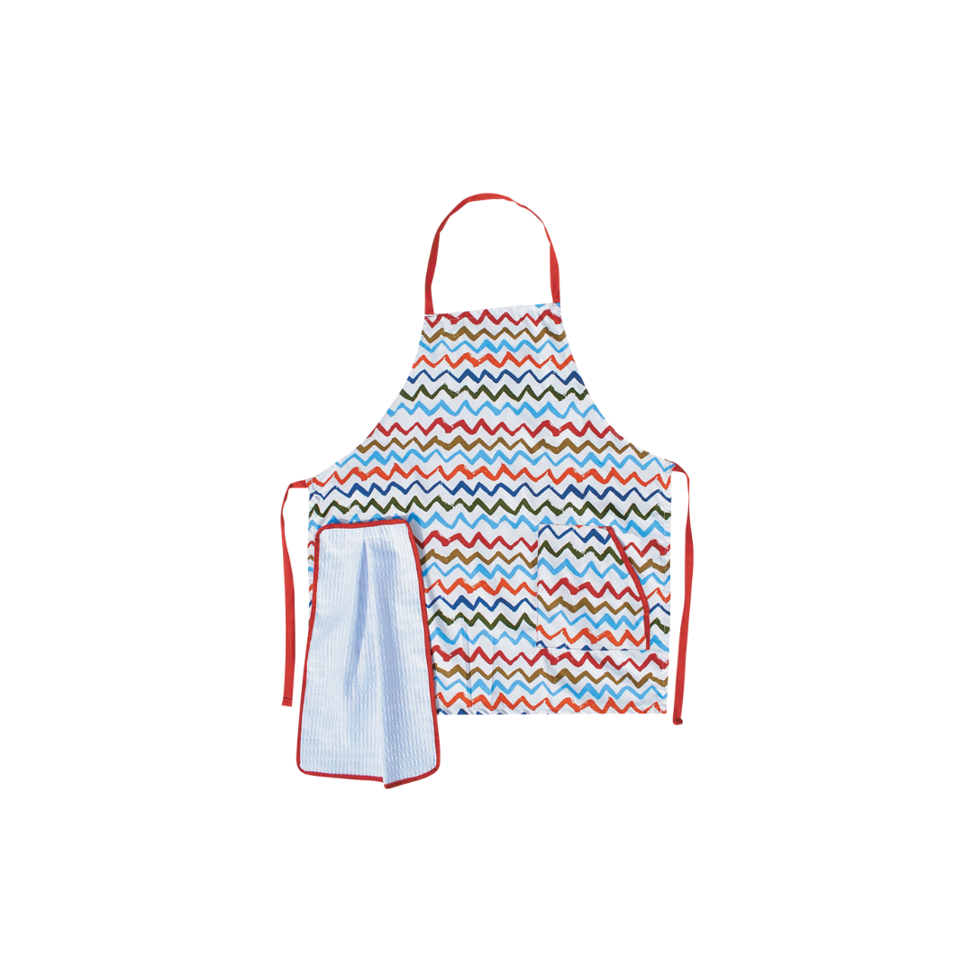 TABLIER DE CUISINE AVEC POCHE ET SERVIETTE COLL ZIGZAGS ROBERT TABLIER DE CUISINE AVEC POCHE ET SERVIETTE COLL ZIGZAGS ROBERT