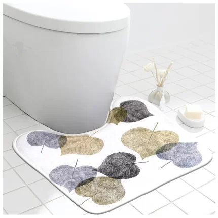 TAPIS CONTOUR DE WC FEUILLE D’ARBRE