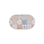 TAPIS  DE BAIN ANTI-DERAPANT MOSAIQUE OVAL