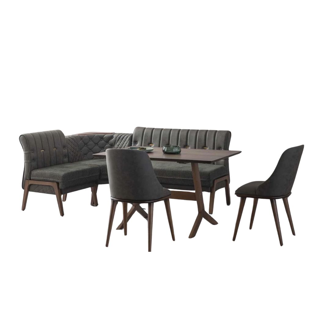 TEKA TABLE CUISINE+ CORNER LUX + 2 CHAISES VERT ROYAL TEKA TABLE CUISINE+ CORNER LUX + 2 CHAISES VERT ROYAL