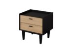 TETA  PACK  LIT 160X200 AVEC RANGEMENT + 2 CHEVETS + COMMODE + MIROIR NOIR