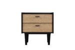 TETA  PACK  LIT 160X200 AVEC RANGEMENT + 2 CHEVETS + COMMODE + MIROIR NOIR