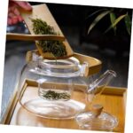 THÉIÈRE EN VERRE 1L  AVEC MANCHE BOIS