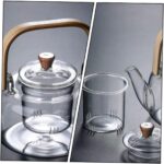 THÉIÈRE EN VERRE 1L  AVEC MANCHE BOIS