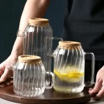 THÉIÈRE EN VERRE GF COUVERCLE BAMBOU