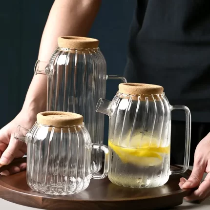 THÉIÈRE EN VERRE GF COUVERCLE BAMBOU