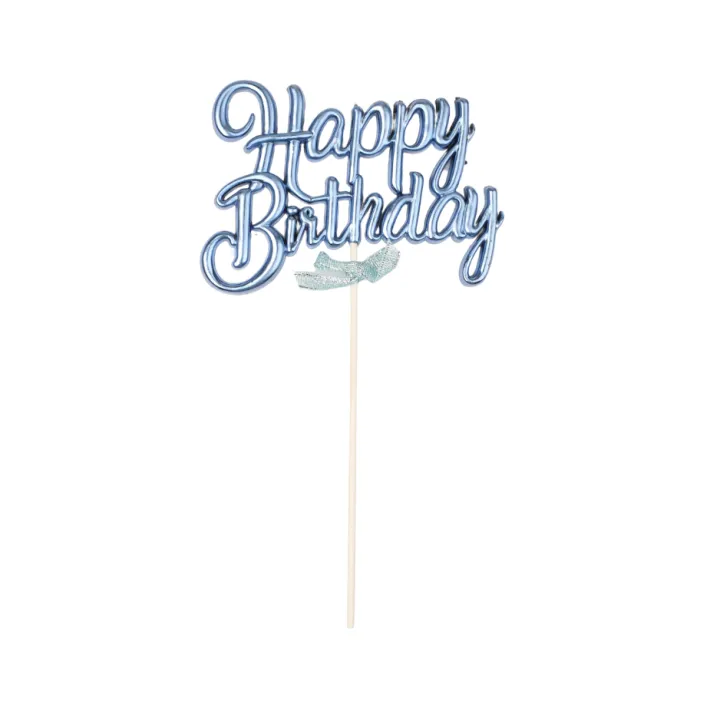TOPPER DE GÂTEAU HAPPY BIRTHDAY BLEU TOPPER DE GÂTEAU HAPPY BIRTHDAY BLEU