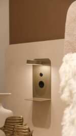 TRAVERTA PACK LIT +2 CHEVETS+2 LAMPES AVEC USB+COMMODE+ MIROIR - 180X200