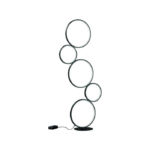 TRIO LAMPADAIRE RONDO LED METAL NOIR A PEDALE H115X47CM
