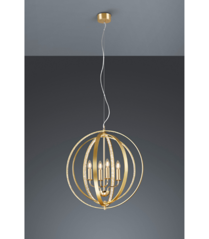 TRIO  LUSTRE CANDELA  METALE ALUMINIUM BALAYE 56 CM