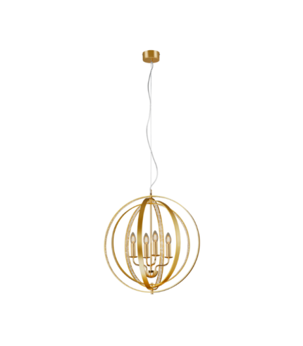 TRIO  LUSTRE CANDELA  METALE ALUMINIUM BALAYE 56 CM