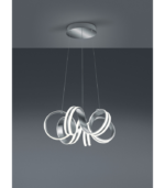 TRIO PLAFONNIER CARRERA LED SWITCH DIMMABL MET ALUM  45CM