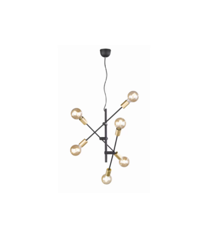 TRIO  SUSPENSION CROSS METAL NOIR MAT 54,5XH150CM PIVOTANT