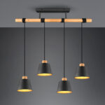 TRIO SUSPENSION HARRIS METAL TAPIS NOIR INT DOR BOIS/N L 87CM