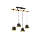 TRIO SUSPENSION HARRIS METAL TAPIS NOIR INT DOR BOIS/N L 87CM