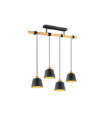 TRIO SUSPENSION HARRIS METAL TAPIS NOIR INT DOR BOIS/N L 87CM