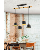 TRIO SUSPENSION HARRIS METAL TAPIS NOIR INT DOR BOIS/N L 87CM