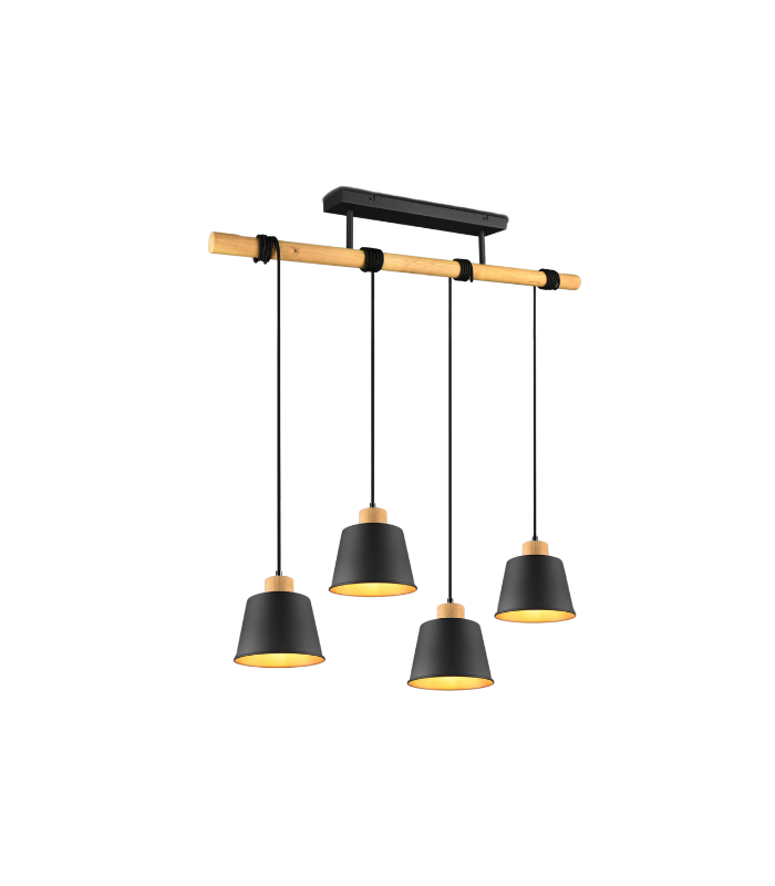 TRIO SUSPENSION HARRIS METAL TAPIS NOIR INT DOR BOIS/N L 87CM TRIO SUSPENSION HARRIS METAL TAPIS NOIR INT DOR BOIS/N L 87CM