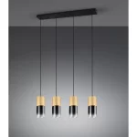 TRIO SUSPENSION ROBIN METAL TAPIS LAITON4XE27 VERR FUME L80