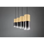 TRIO SUSPENSION ROBIN METAL TAPIS LAITON4XE27 VERR FUME L80
