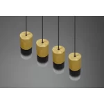 TRIO SUSPENSION ROBIN METAL TAPIS LAITON4XE27 VERR FUME L80