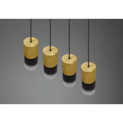 TRIO SUSPENSION ROBIN METAL TAPIS LAITON4XE27 VERR FUME L80