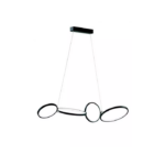 TRIO SUSPENSION RONDO LED  METALNOIR MAT SWITCH L110X30 CM