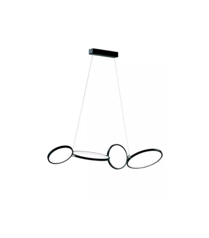 TRIO SUSPENSION RONDO LED  METALNOIR MAT SWITCH L110X30 CM