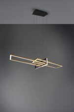 TRIO SUSPENSION SALINAS LED METALE DORE SWITCH L110CMX40CM