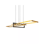 TRIO SUSPENSION SALINAS LED METALE DORE SWITCH L110CMX40CM