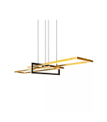 TRIO SUSPENSION SALINAS LED METALE DORE SWITCH L110CMX40CM