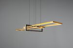 TRIO SUSPENSION SALINAS LED METALE DORE SWITCH L110CMX40CM