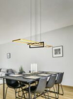 TRIO SUSPENSION SALINAS LED METALE DORE SWITCH L110CMX40CM