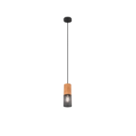 TRIO SUSPENSION TOSH METALE NOIR MAT+BOIS CLAIR Q 10CM