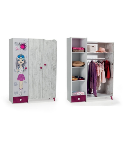 TUAL  ARMOIRE 3 PORTES