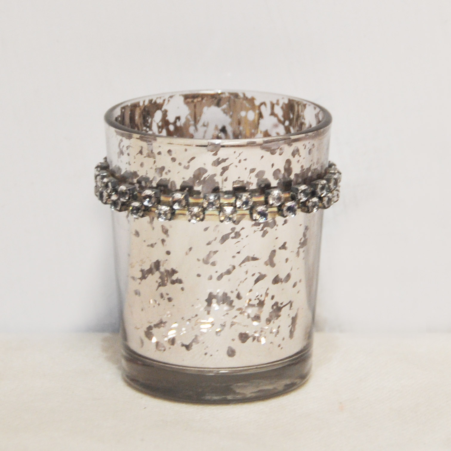 BOUGEOIRE STICK EN ARGENTE FONCE DES PERLES 7CM PH 276