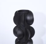 VASE A FLEUR SPIRAL NOIR  8x28 CM