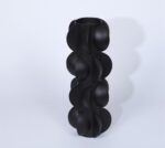 VASE A FLEUR SPIRAL NOIR  8x28 CM