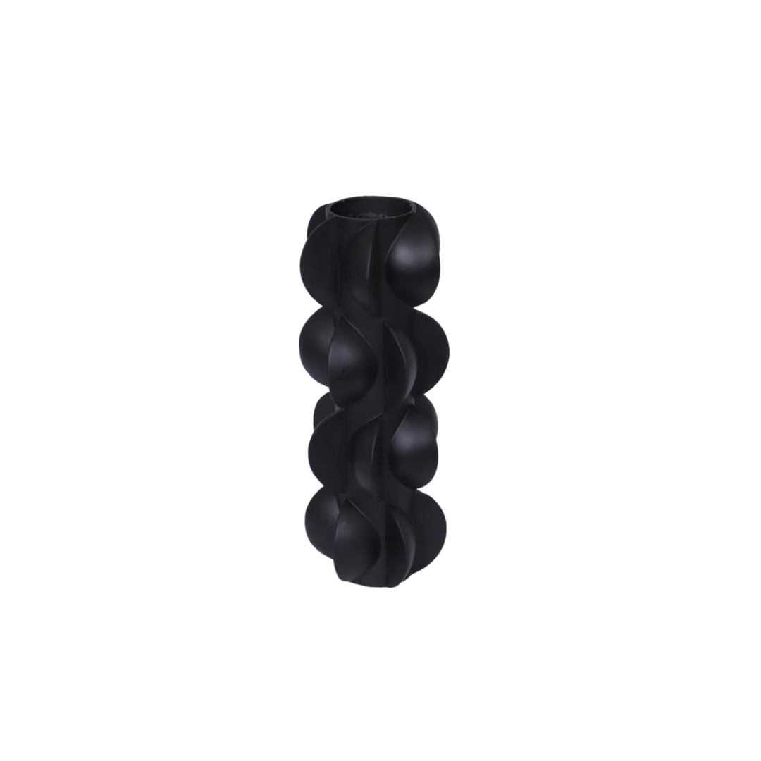 VASE A FLEUR SPIRAL NOIR 8x28 CM VASE A FLEUR SPIRAL NOIR 8x28 CM