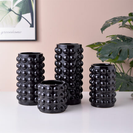 VASE BOUBLE MF 20CM NOIR