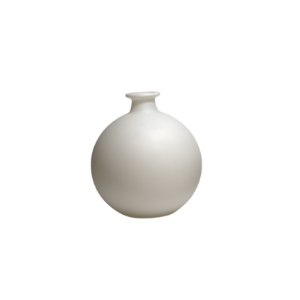 VASE BOULE TAUPE EN VERRE 17.5x15x15CM