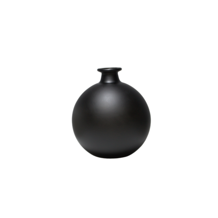 VASE BOULE TAUPE EN VERRE 17.5x15x15CM