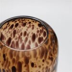 VASE EN VERRE MOAI VISAGE MARRON LONG