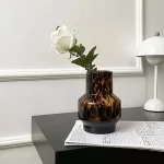 VASE MOUCHTE MARRON 35x20 CM